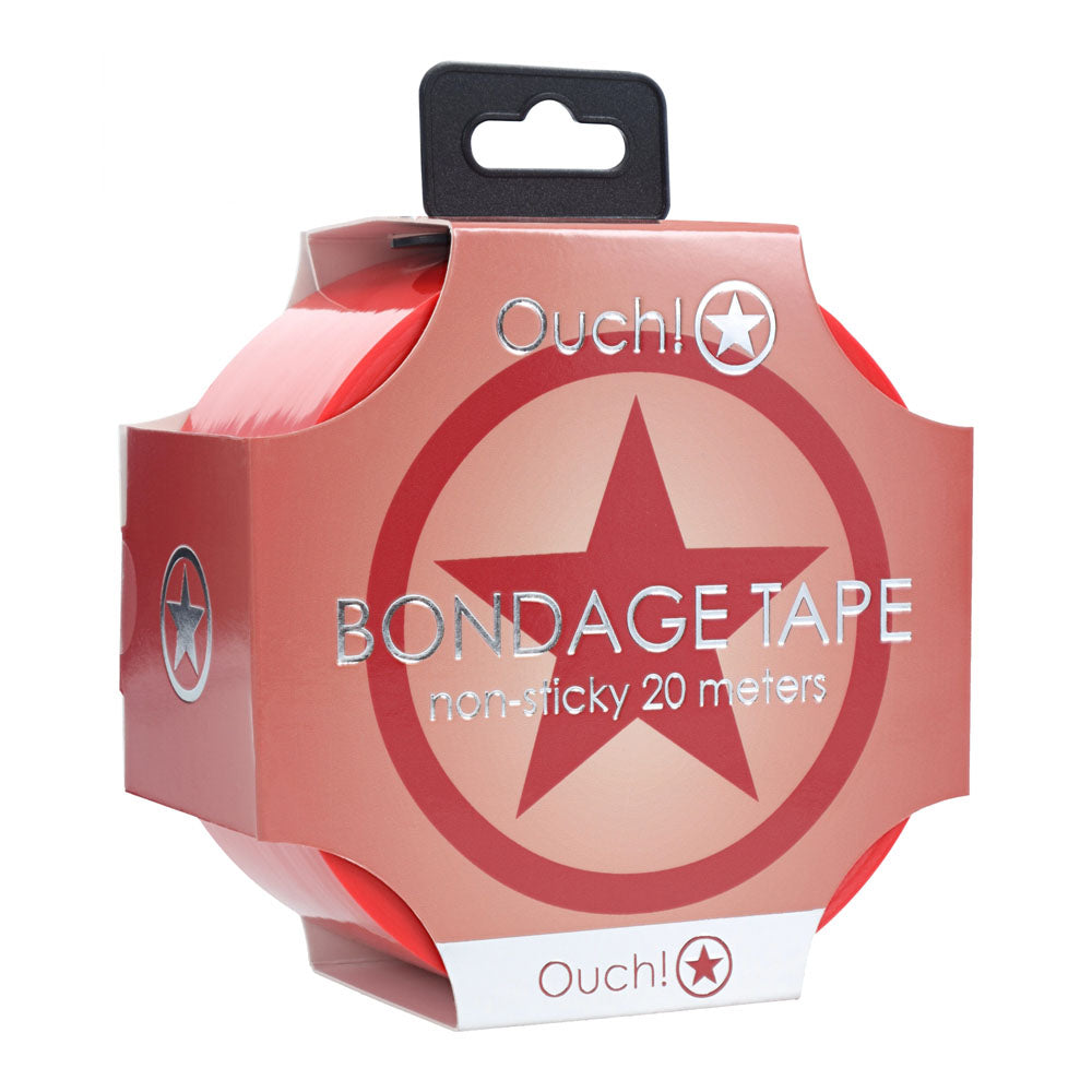 OUCH! PVC Non-Stick Tape - Red - Red Bondage Tape - 20 metre Length - Hush Store Sydney 