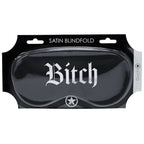 OUCH! Satin Mask - Bitch - Black Printed Eye Mask - Hush Store Sydney 