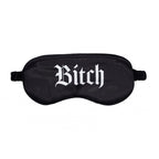 OUCH! Satin Mask - Bitch - Black Printed Eye Mask - Hush Store Sydney 