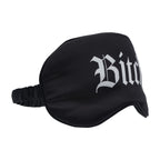 OUCH! Satin Mask - Bitch - Black Printed Eye Mask - Hush Store Sydney 