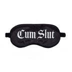 OUCH! Satin Mask - Cum Slut - Black Printed Eye Mask - Hush Store Sydney 