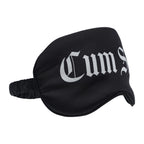 OUCH! Satin Mask - Cum Slut - Black Printed Eye Mask - Hush Store Sydney 