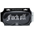 OUCH! Satin Mask - Fuck Off - Black Printed Eye Mask - Hush Store Sydney 