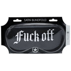 OUCH! Satin Mask - Fuck Off - Black Printed Eye Mask - Hush Store Sydney 