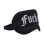 OUCH! Satin Mask - Fuck Off - Black Printed Eye Mask - Hush Store Sydney 