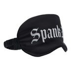 OUCH! Satin Mask - Spank Me - Black Printed Eye Mask - Hush Store Sydney 