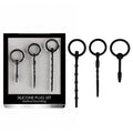 OUCH! Urethral Sounding Plug Set - Black - Set of 3 Sizes - Hush Store Sydney 