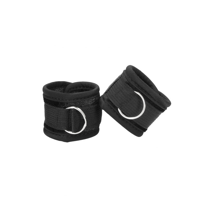 OUCH! Velvet & Velcro Adjustable Handcuffs - Black Restraints - Hush Store Sydney 