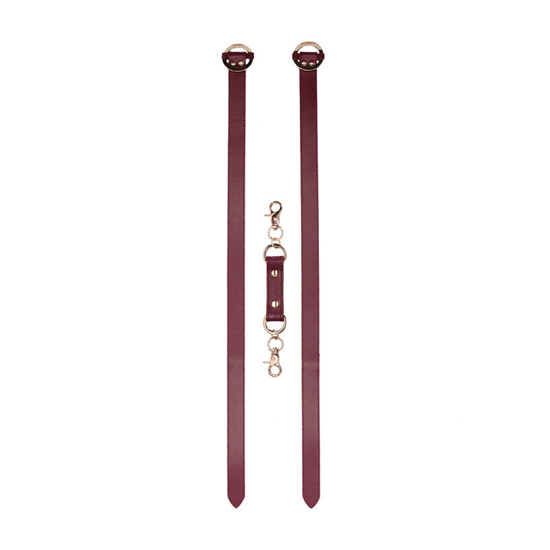 OUCH! Halo - Thigh Cuffs - Burgundy Leg Restraints - Hush Store Sydney 