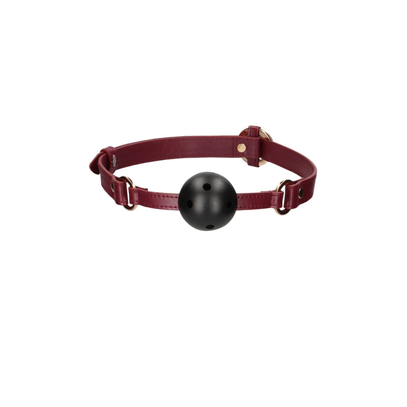 OUCH! Halo - Breathable Ball Gag - Burgundy Mouth Restraint - Hush Store Sydney 