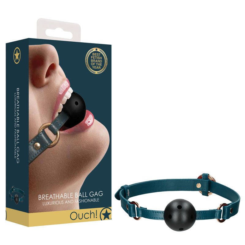 OUCH! Halo - Breathable Ball Gag - Green Mouth Restraint - Hush Store Sydney 