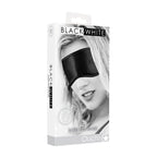 OUCH! Black & White Satin Eye-Mask - Black Eye Restraint - Hush Store Sydney 