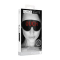 OUCH! Black & White Bonded Leather Eye-Mask ''Ouch'' - Black Eye Restraint - Hush Store Sydney 