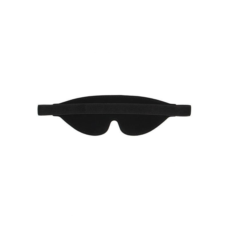 OUCH! Black & White Bonded Leather Eye-Mask ''Ouch'' - Black Eye Restraint - Hush Store Sydney 
