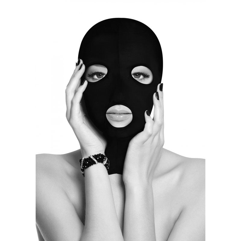 OUCH! Subversion Mask With Open Mouth - Black Hood - Hush Store Sydney 