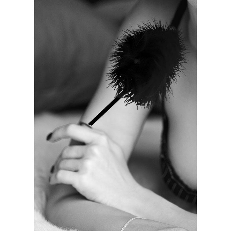OUCH! Black & White Feather Tickler - Black Feather Crop - Hush Store Sydney 