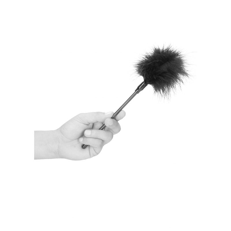 OUCH! Black & White Feather Tickler - Black Feather Crop - Hush Store Sydney 