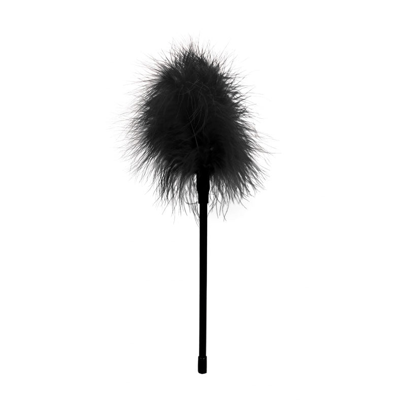 OUCH! Black & White Feather Tickler - Black Feather Crop - Hush Store Sydney 