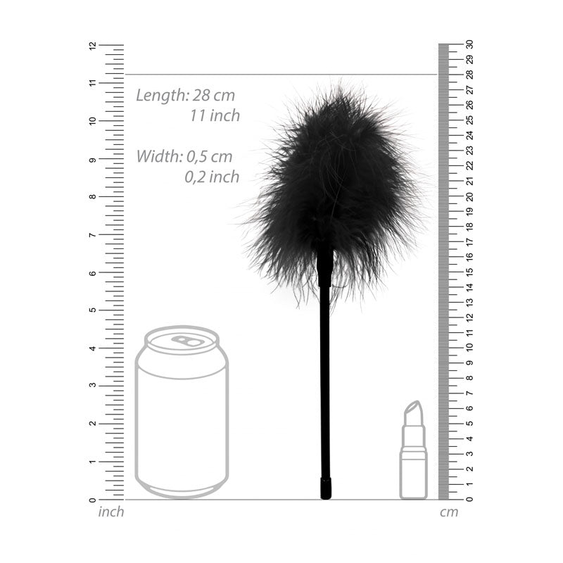 OUCH! Black & White Feather Tickler - Black Feather Crop - Hush Store Sydney 