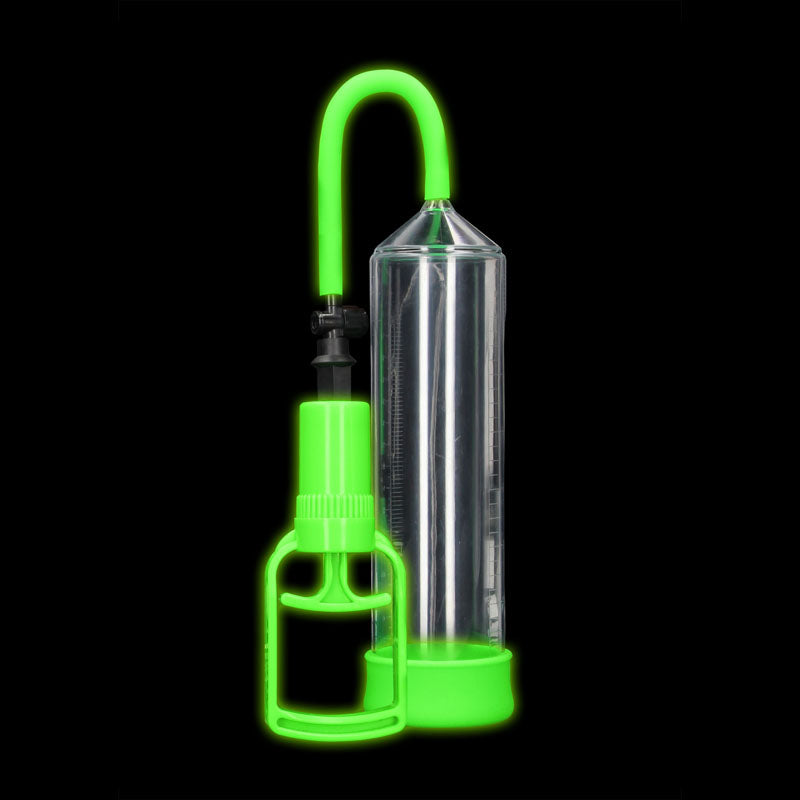 OUCH! Glow In The Dark Comfort Beginner Pump - Clear/Glow Penis Pump - Hush Store Sydney 