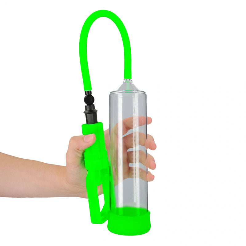OUCH! Glow In The Dark Comfort Beginner Pump - Clear/Glow Penis Pump - Hush Store Sydney 
