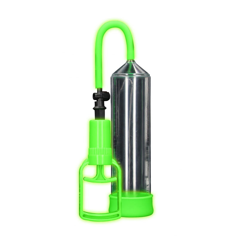 OUCH! Glow In The Dark Comfort Beginner Pump - Clear/Glow Penis Pump - Hush Store Sydney 