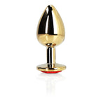 OUCH! Heart Gem Gold Butt Plug - Large - Gold 9.3 cm Large Butt Plug with Heart Gem Base - Hush Store Sydney 