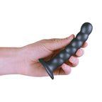 OUCH! Beaded Silicone G-Spot Dildo - 5'' / 13cm - Gunmetal 13 cm Dildo - Hush Store Sydney 