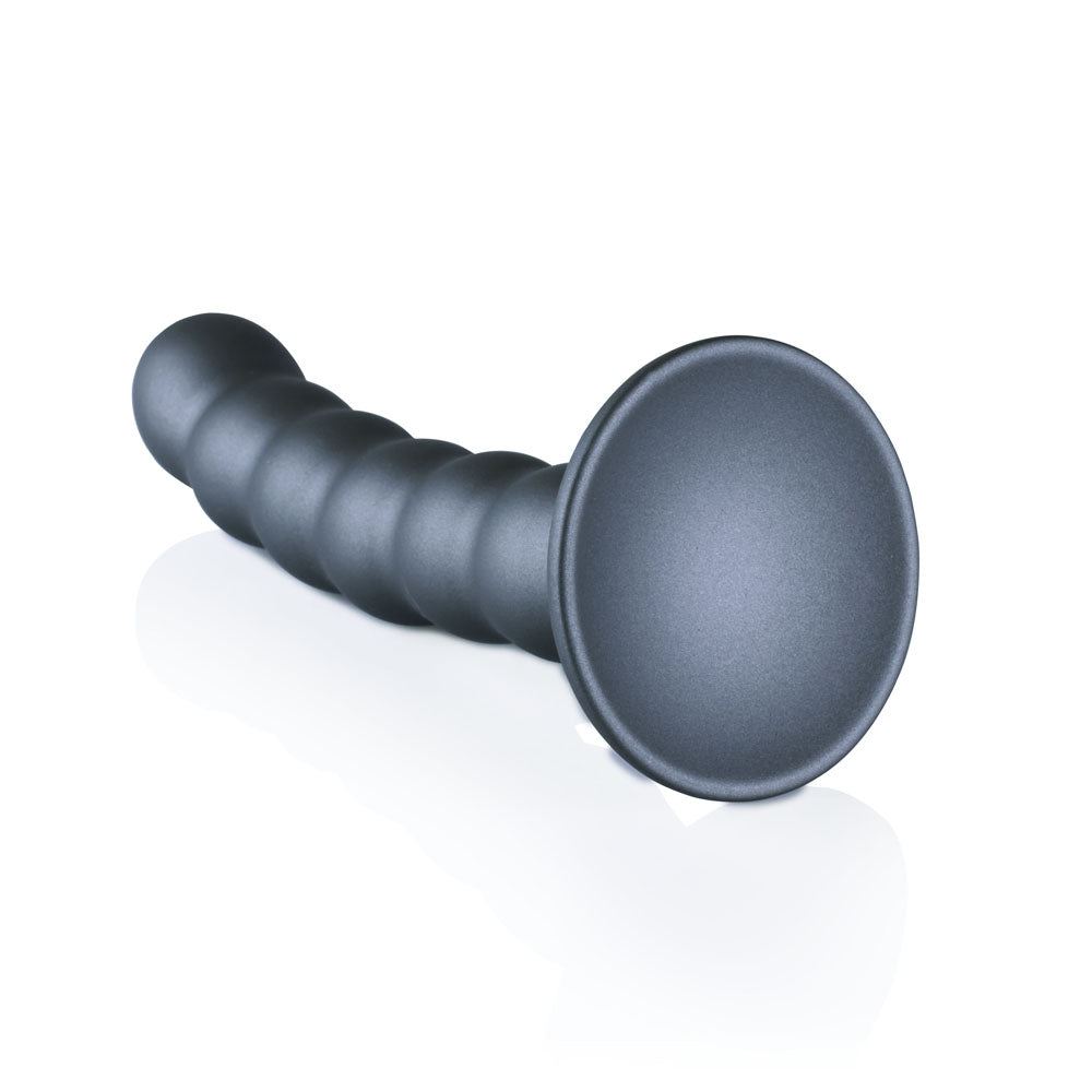 OUCH! Beaded Silicone G-Spot Dildo - 5'' / 13cm - Gunmetal 13 cm Dildo - Hush Store Sydney 