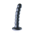 OUCH! Beaded Silicone G-Spot Dildo - 5'' / 13cm - Gunmetal 13 cm Dildo - Hush Store Sydney 