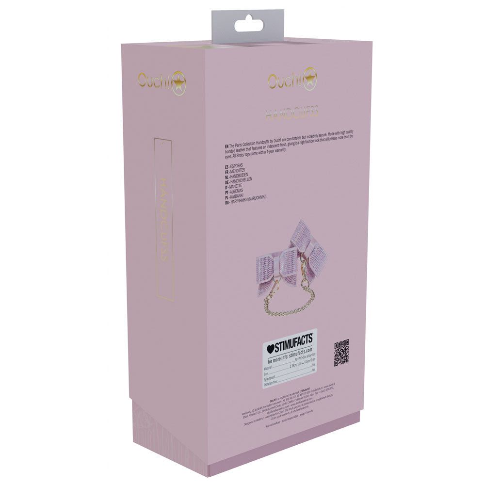 OUCH! Paris Collection - Handcuffs - Pink Restraints - Hush Store Sydney 