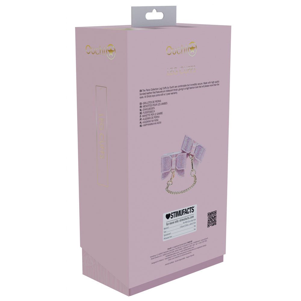OUCH! Paris Collection - Leg Cuffs - Pink Restraints - Hush Store Sydney 