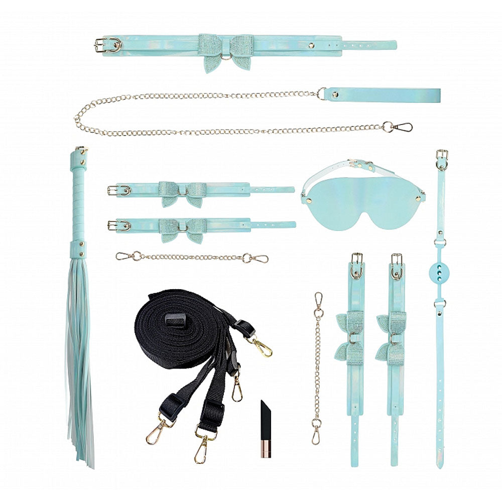 OUCH! Paris Collection - Kit with Bag - Baby Blue Bondage Set with Bag - 8 Piece Kit - Hush Store Sydney 