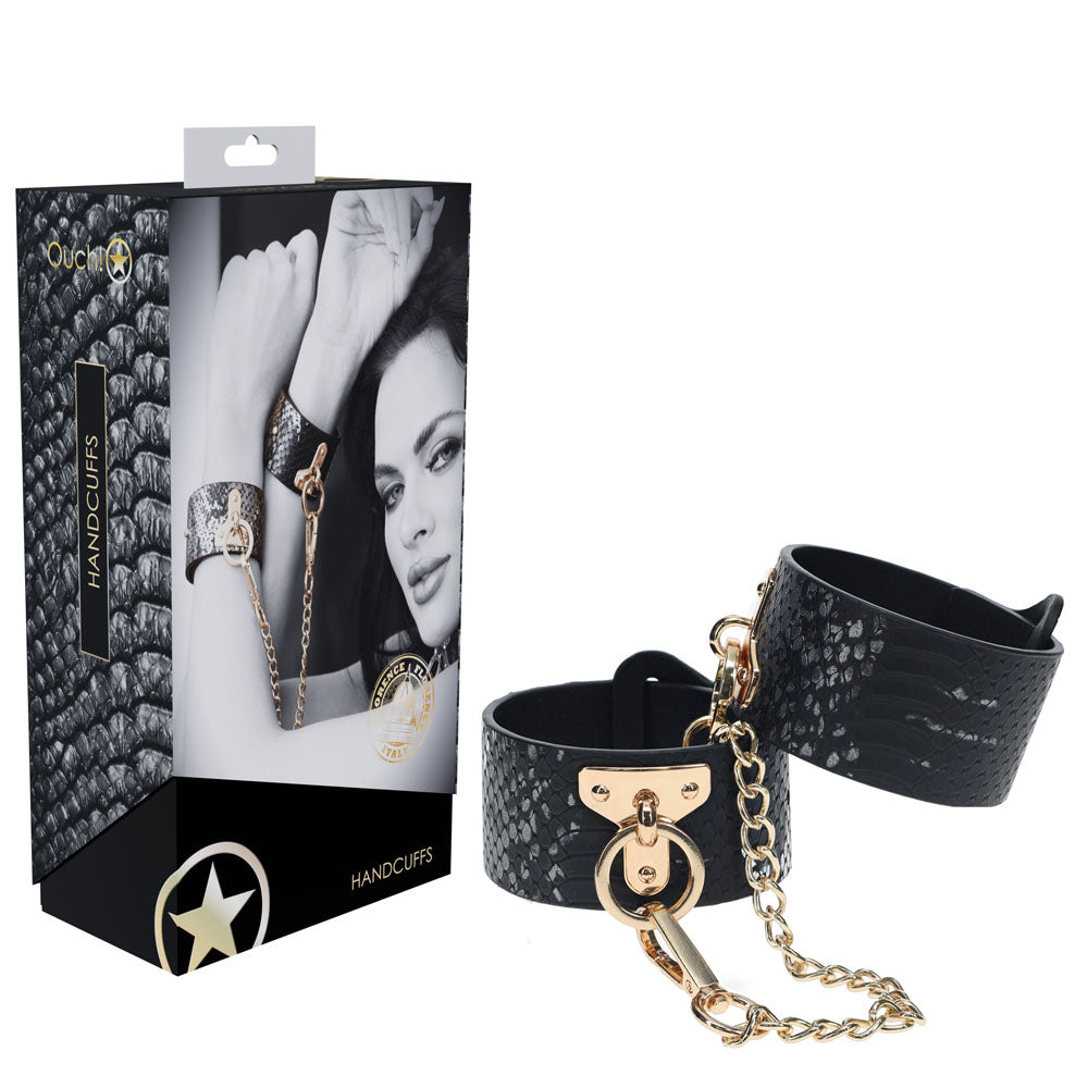 OUCH! Florence Collection - Handcuffs - Black Restraints - Hush Store Sydney 