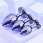Playboy Pleasure PLEASURE 3 WAYS - Metal Butt Plugs - Set of 3 Sizes - Hush Store Sydney 
