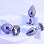 Playboy Pleasure PLEASURE 3 WAYS - Metal Butt Plugs - Set of 3 Sizes - Hush Store Sydney 