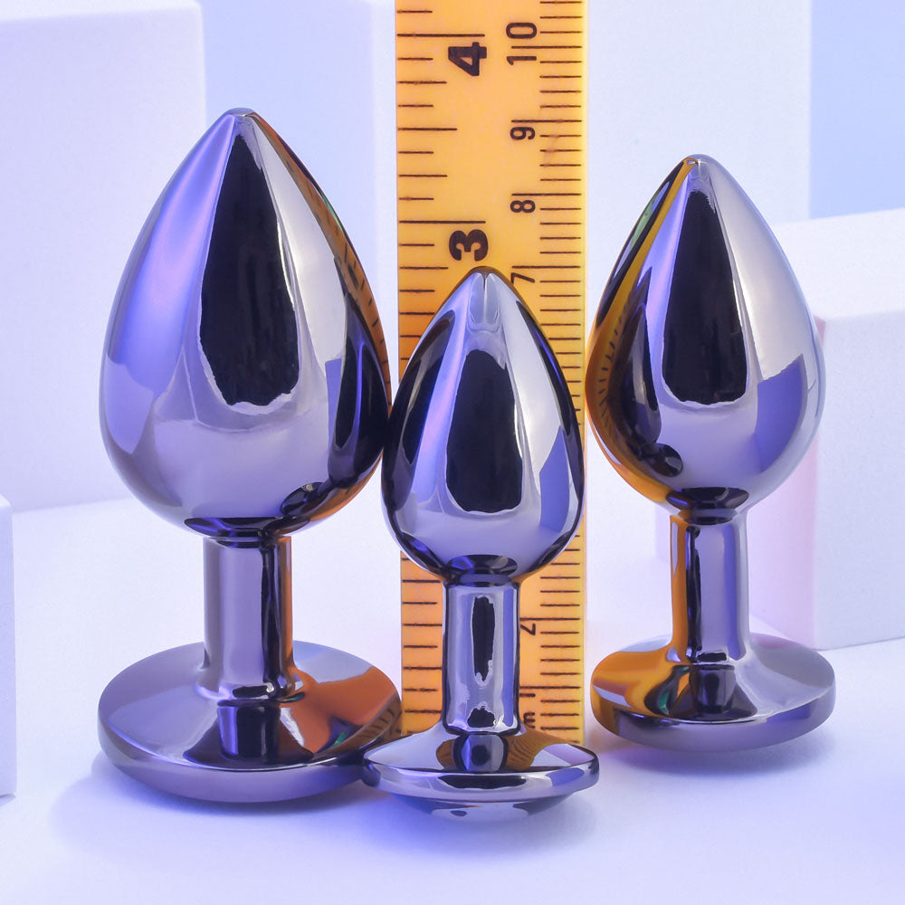 Playboy Pleasure PLEASURE 3 WAYS - Metal Butt Plugs - Set of 3 Sizes - Hush Store Sydney 