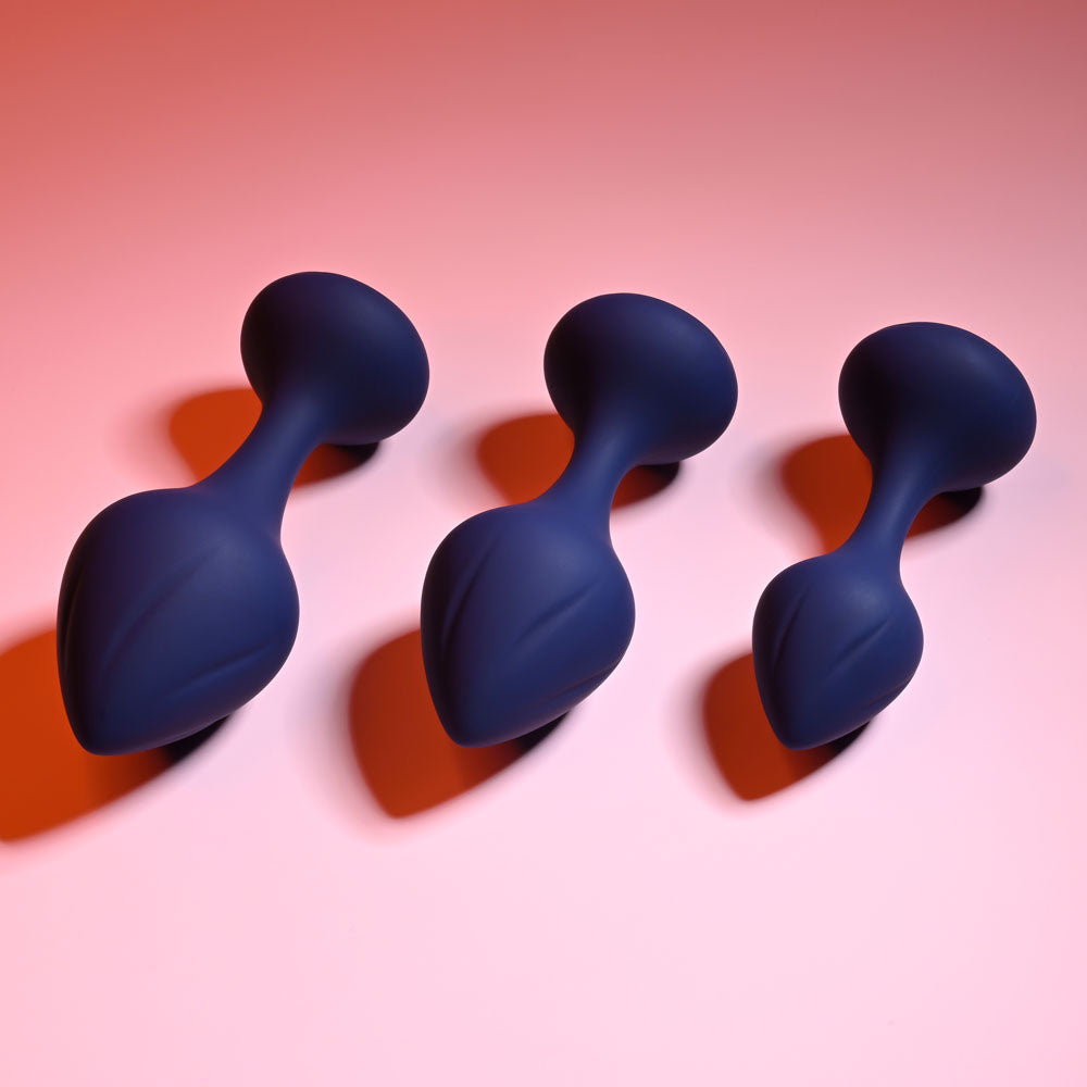 Playboy Pleasure TAIL TRAINER - Black Butt Plugs - Set of 3 Sizes - Hush Store Sydney 