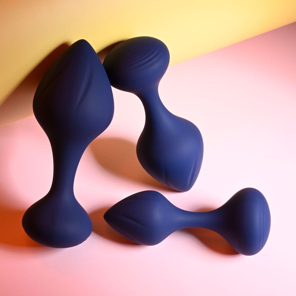 Playboy Pleasure TAIL TRAINER - Black Butt Plugs - Set of 3 Sizes - Hush Store Sydney 