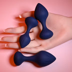Playboy Pleasure TAIL TRAINER - Black Butt Plugs - Set of 3 Sizes - Hush Store Sydney 