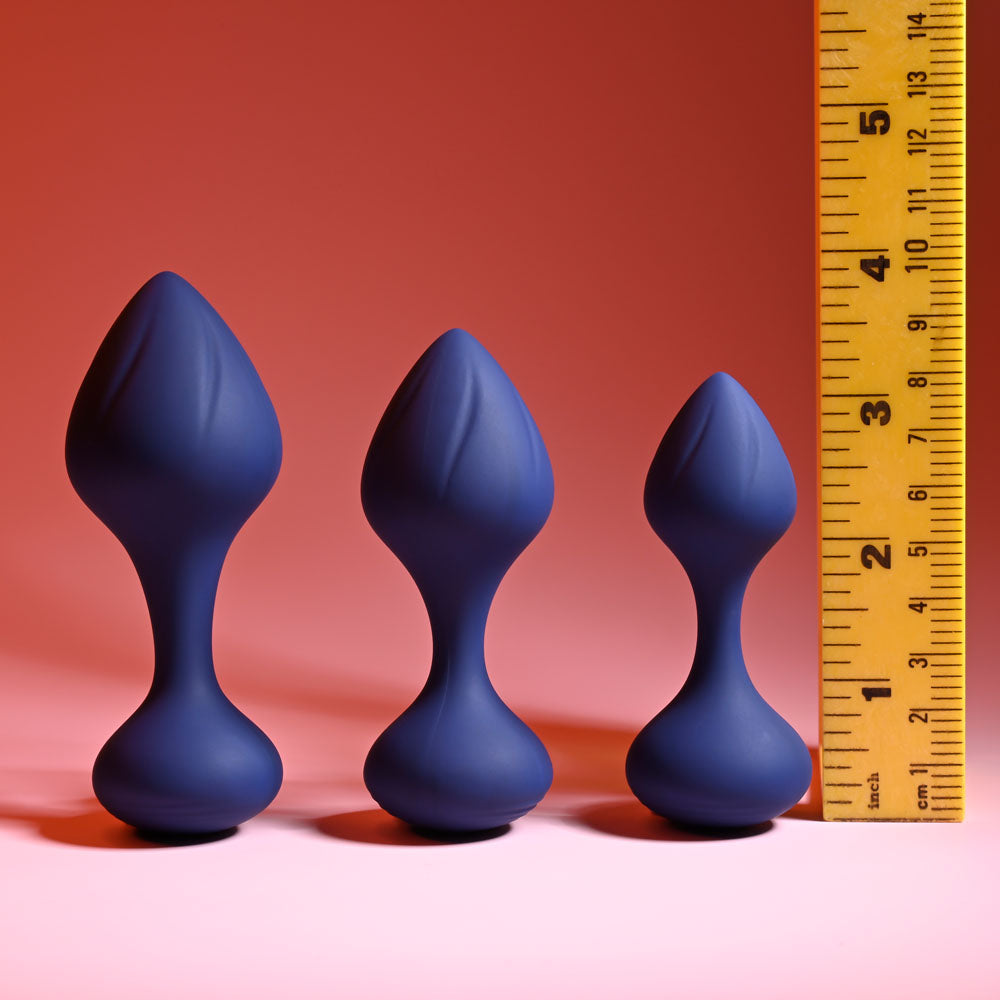 Playboy Pleasure TAIL TRAINER - Black Butt Plugs - Set of 3 Sizes - Hush Store Sydney 