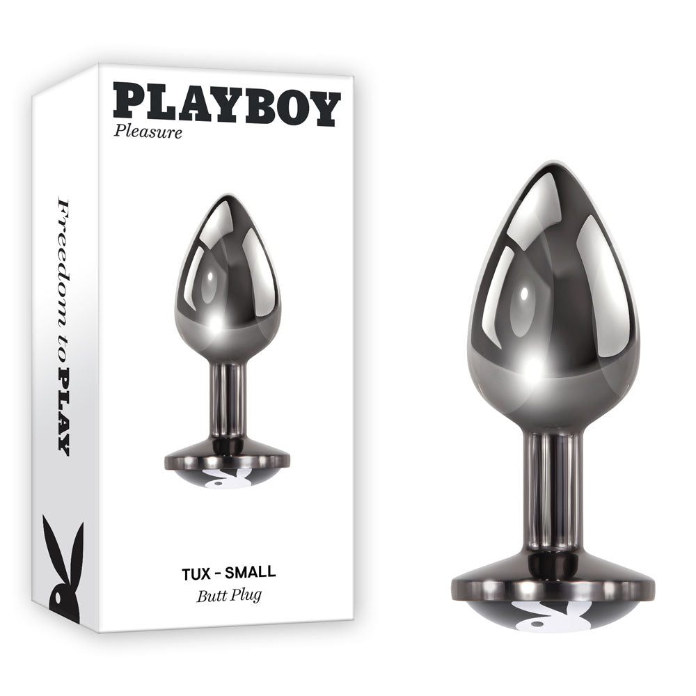 Playboy Pleasure TUX - Small - Metal 7.4 cm Small Butt Plug - Hush Store Sydney 