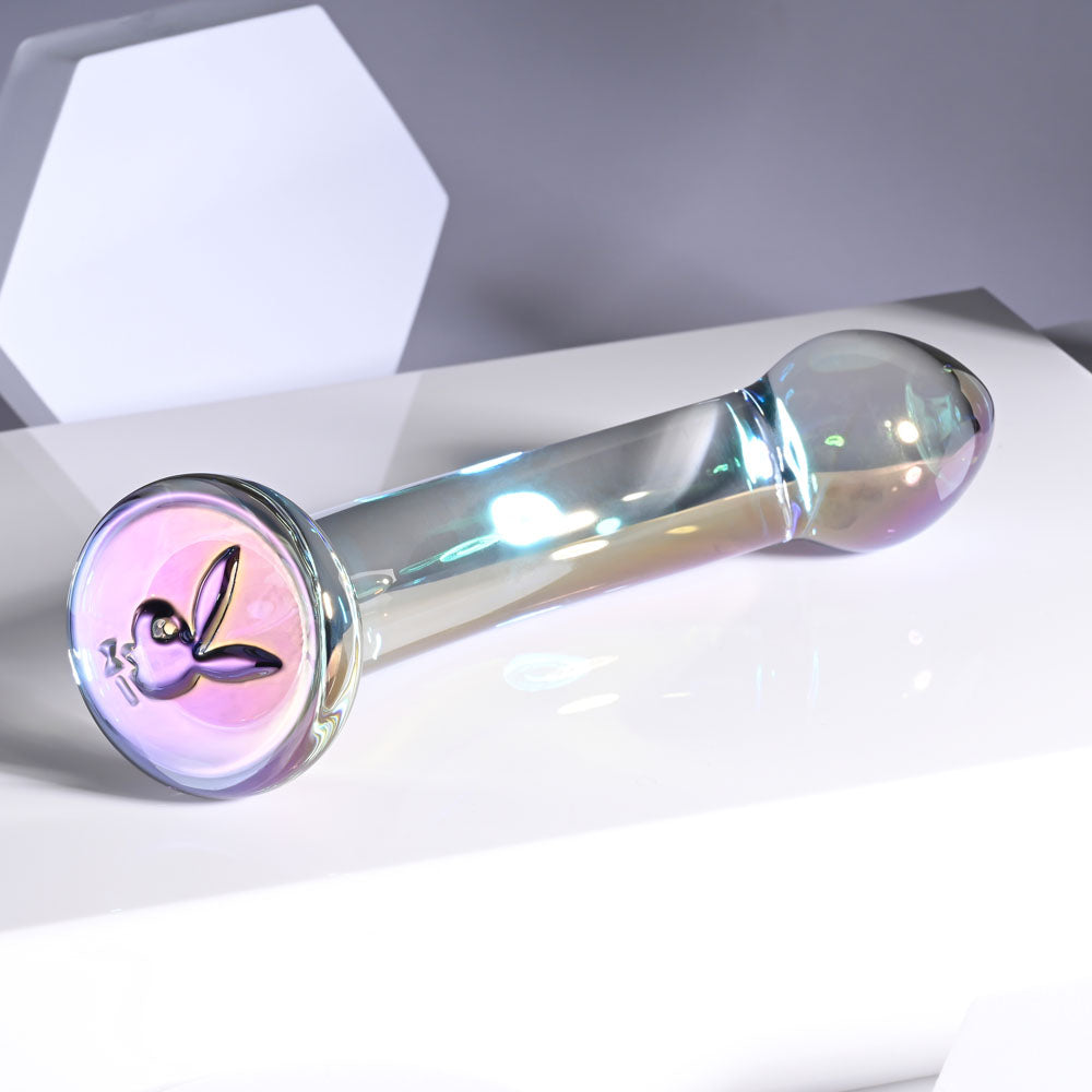 Playboy Pleasure JEWELS KING - Clear Glass 16.3 cm Dildo - Hush Store Sydney 