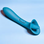 Playboy Pleasure TRUE INDULGENCE - Teal 21.3 cm USB Rechargeable Vibrator with Flicking Tip - Hush Store Sydney 