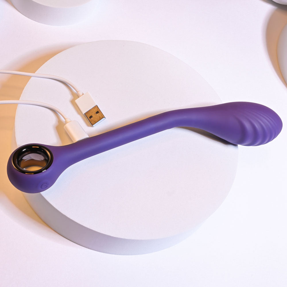 Playboy Pleasure SPOT ON - Purple 22.6 cm USB Rechargeable Poseable G-Spot Vibrator - Hush Store Sydney 