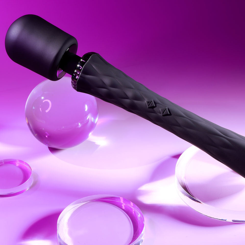 Playboy Pleasure ROYAL - Black 29.2 cm USB Rechargeable Massage Wand - Hush Store Sydney 