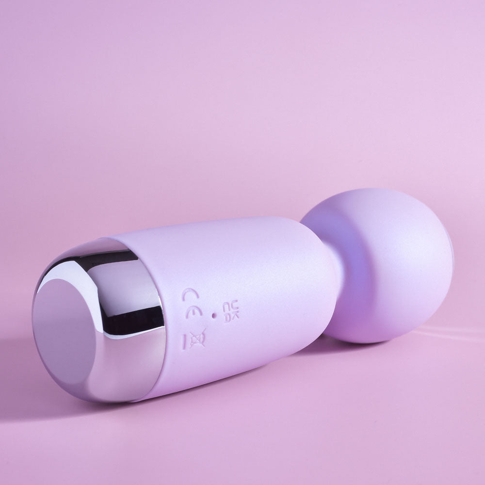 Playboy Pleasure ROYAL MINI - Lilac 12.5 cm USB Rechargeable Mini Wand Vibrator - Hush Store Sydney 