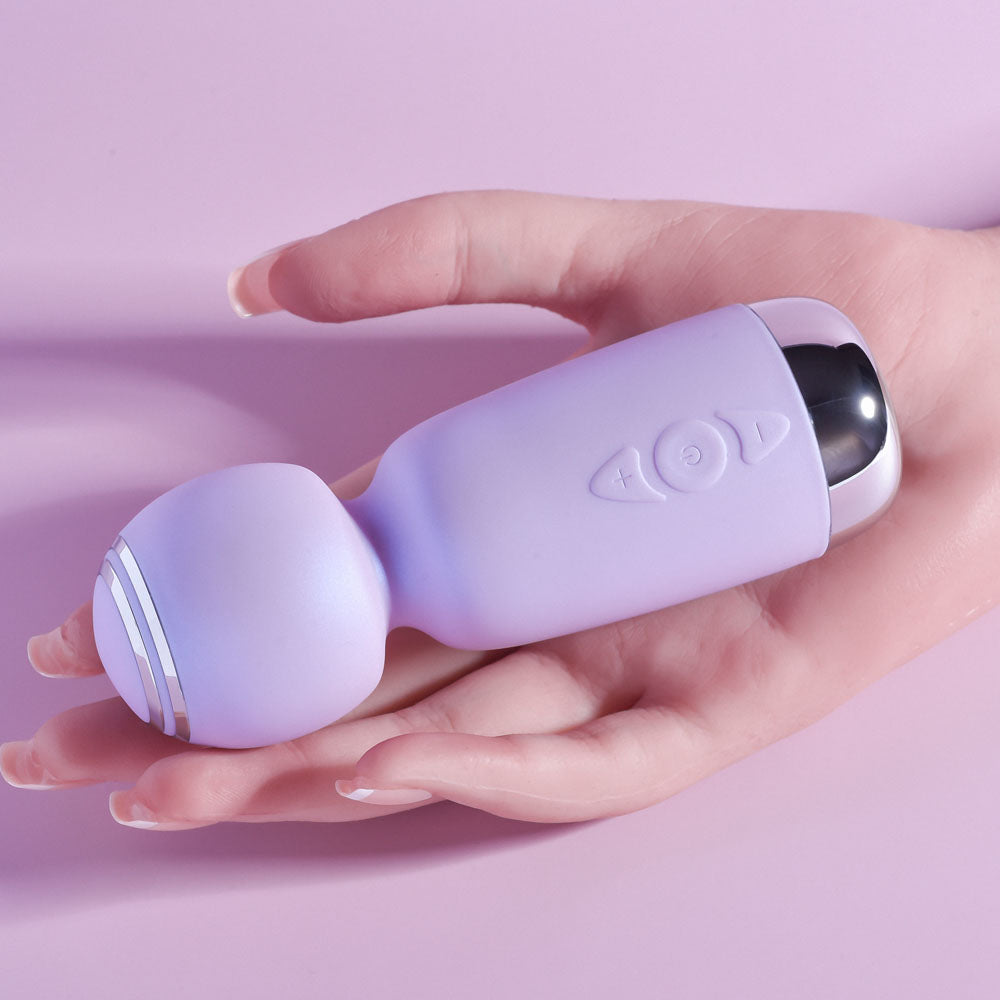 Playboy Pleasure ROYAL MINI - Lilac 12.5 cm USB Rechargeable Mini Wand Vibrator - Hush Store Sydney 