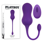Playboy Pleasure DOUBLE TIME - Purple USB Rechargeable Vibrating Kegel Balls - Hush Store Sydney 