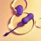 Playboy Pleasure DOUBLE TIME - Purple USB Rechargeable Vibrating Kegel Balls - Hush Store Sydney 